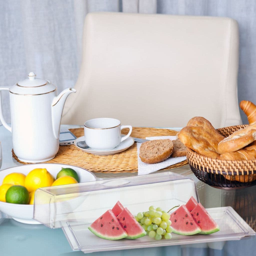 Porta Pães Cristal Com Tampa 33x19 cm Doces Pães e Salgado Mesa Posta Café da Manhã Piquenique