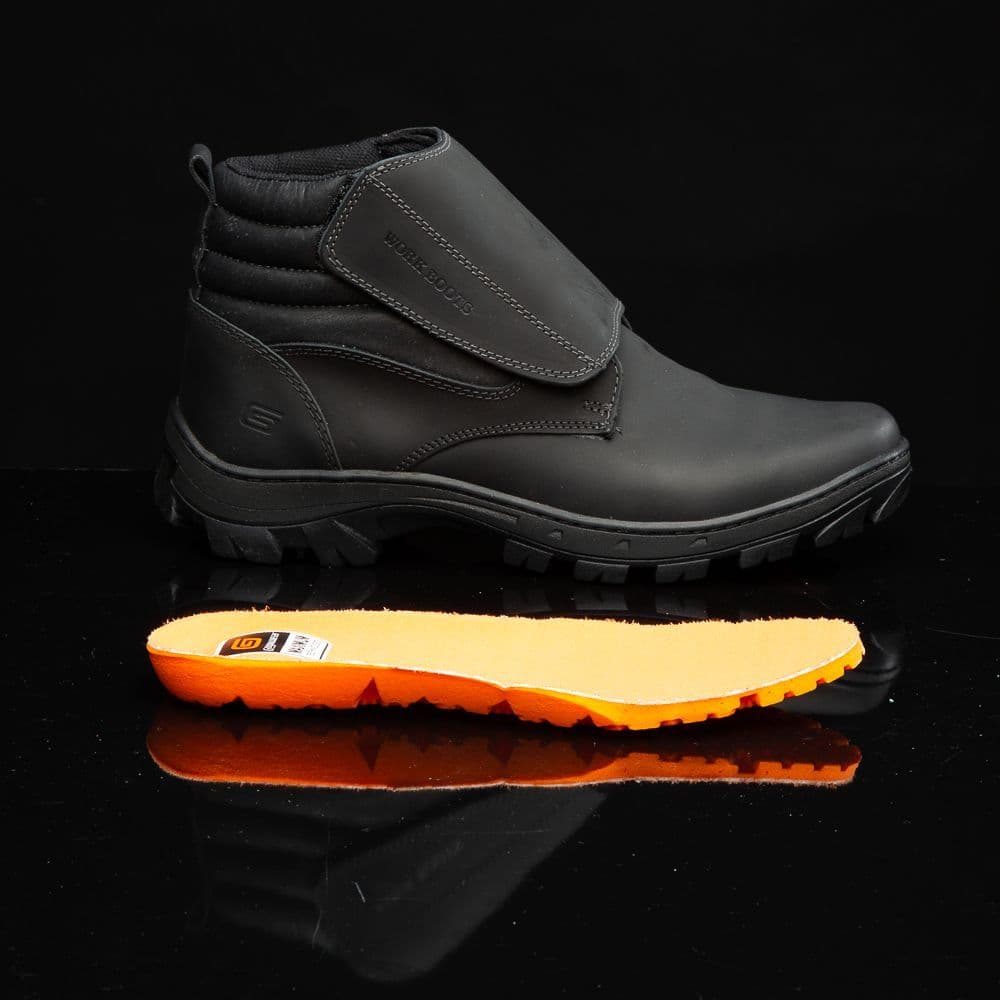 Bota De Soldador Com CA De Velcro Bico Pvc Bota De Epi Bota Segurança Botina De Obra