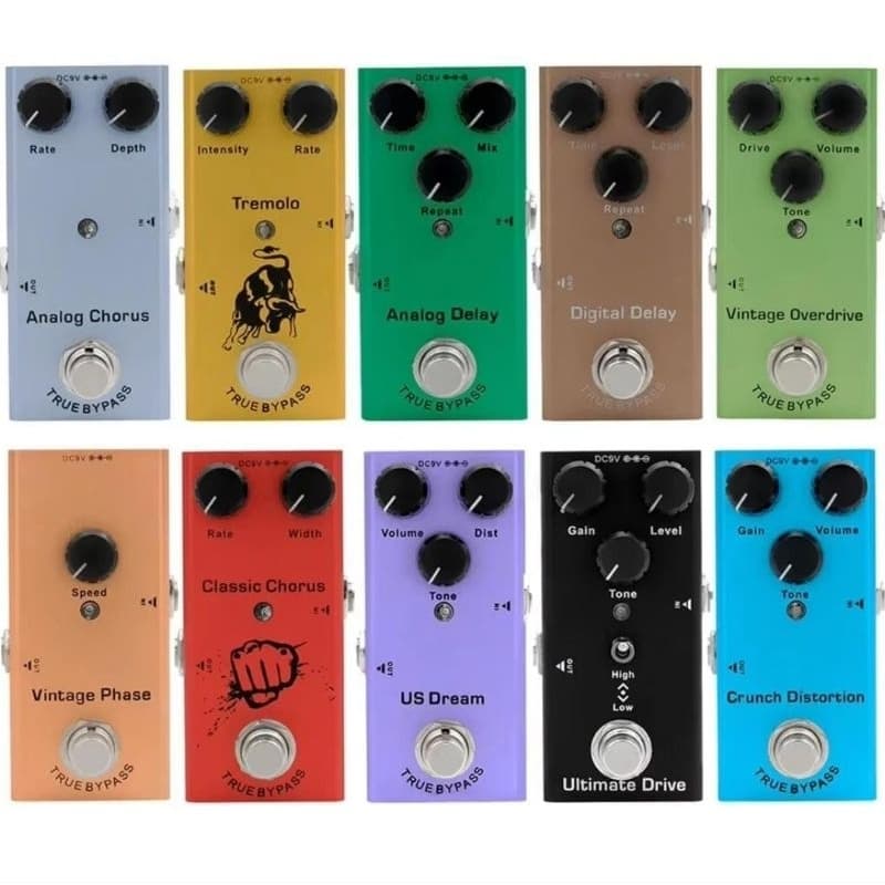 Pedal De Efeito Várias Opções Miwayer Premium Guitarra Elétrica Digital Delay Us Dream Crunch Distortion Ultimate Drive