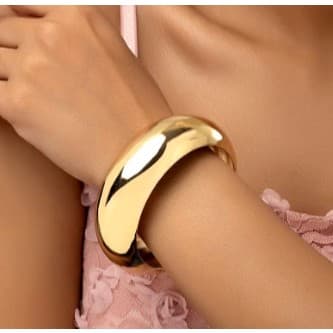 Pulseiras Punk Góticas para Mulheres e Homens, Pulseiras de Ouro e Prata, Big Rock Circle, Jóias Hip Hop, Presentes para