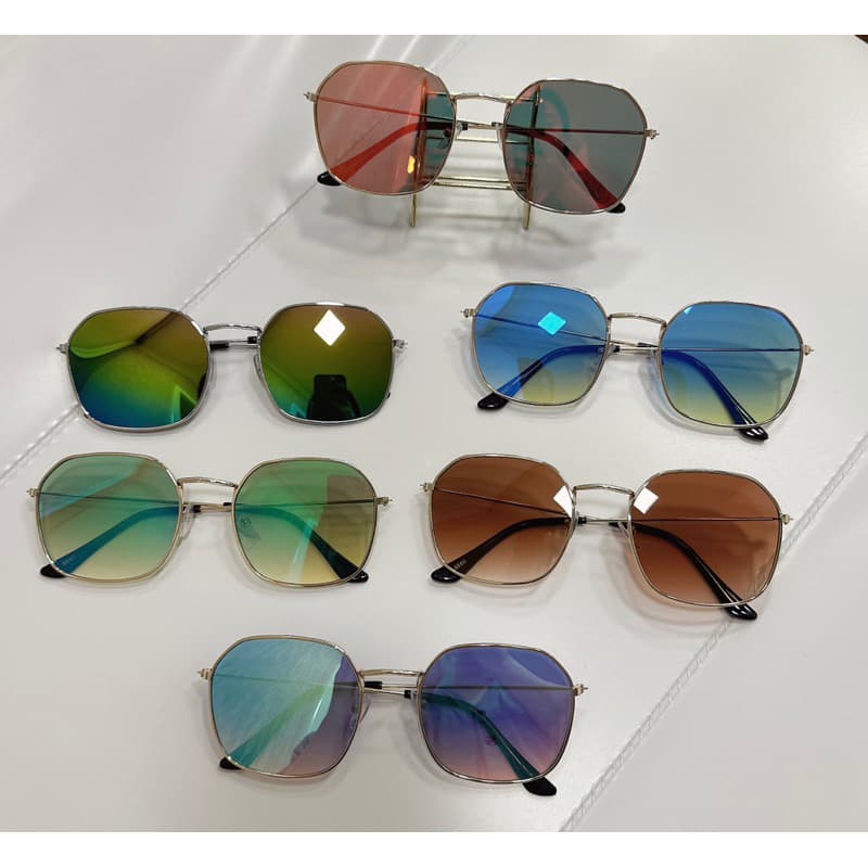 Óculos De Sol Hexagonal Feminino Unisex Masculino Verão  Material Maior
