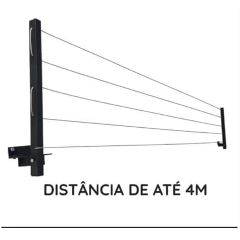Varal de aço retrátil reforçado encapado ate 4 metros ENVIO IMEDITO!!