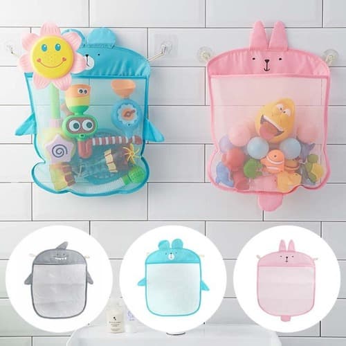Sacola Rede Organizadora de Brinquedos Infantis para Banheiro Saco Organizador de Brinquedos de Bebê