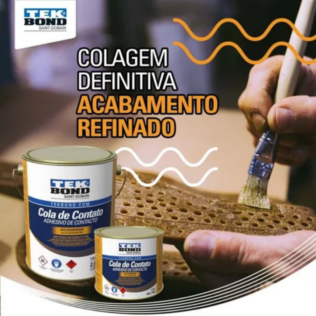 Cola Contato Tekbond Sapateiro 180ml-300ml Alto Desempenho e Resistente