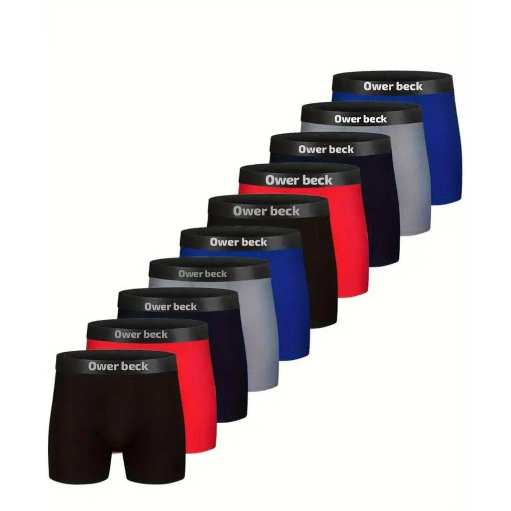 Kit Com 5 Cuecas Boxer Microfibra Adulto Com Forro