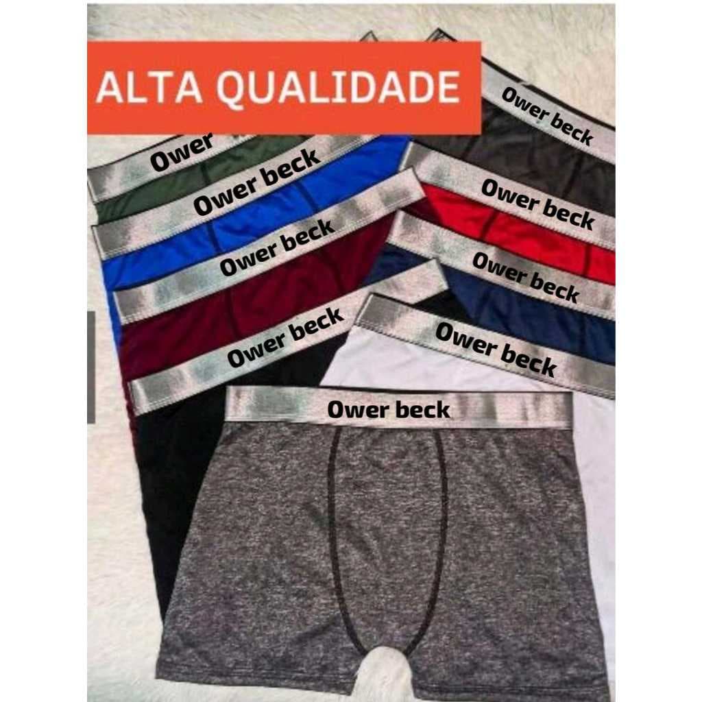 Kit 5 Cueca Box Boxer Lisa Microfibra Com Forro