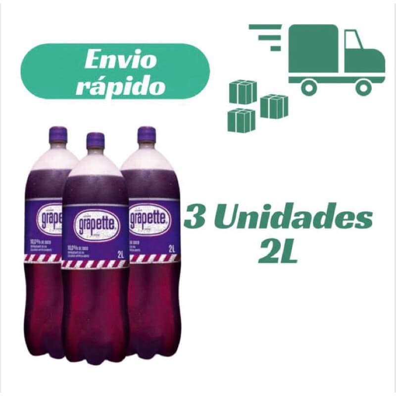 kit com 3 Refrigerante Grapette 2L Pet Gostinho da infância Envio Já