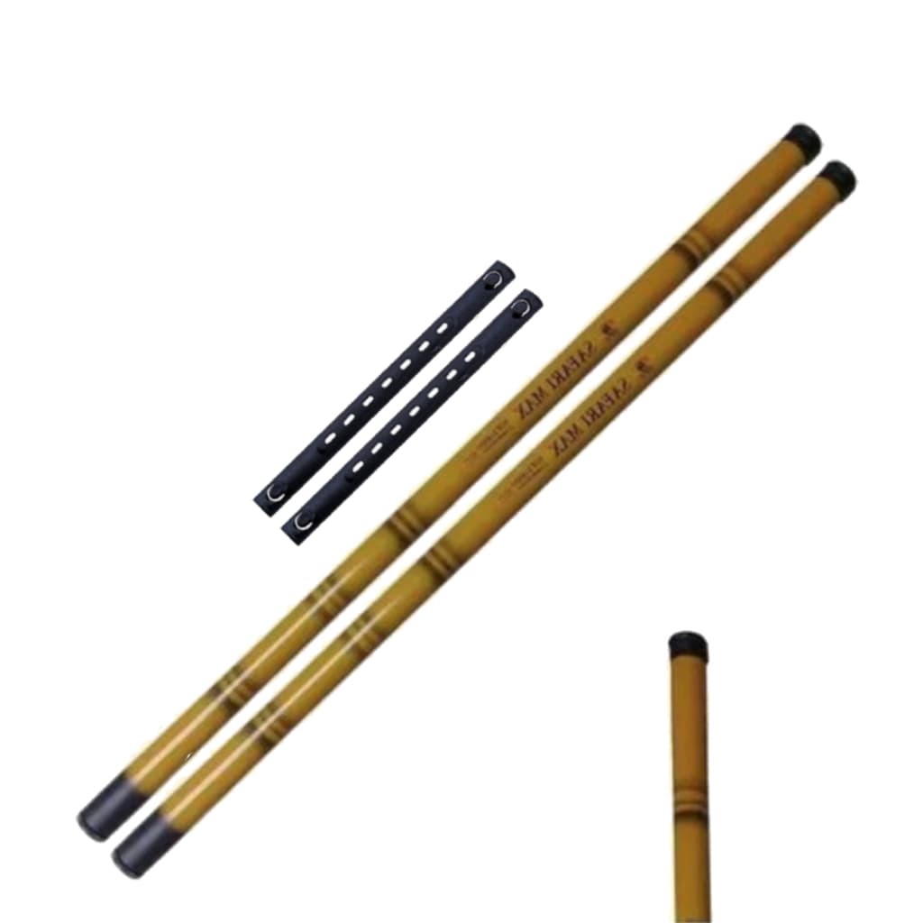 Kit 2 Vara Pesca Telescópica 60% Carbono Bambu Mão Ligth Leve Fly Fishing Capa Enrolador Bamboo