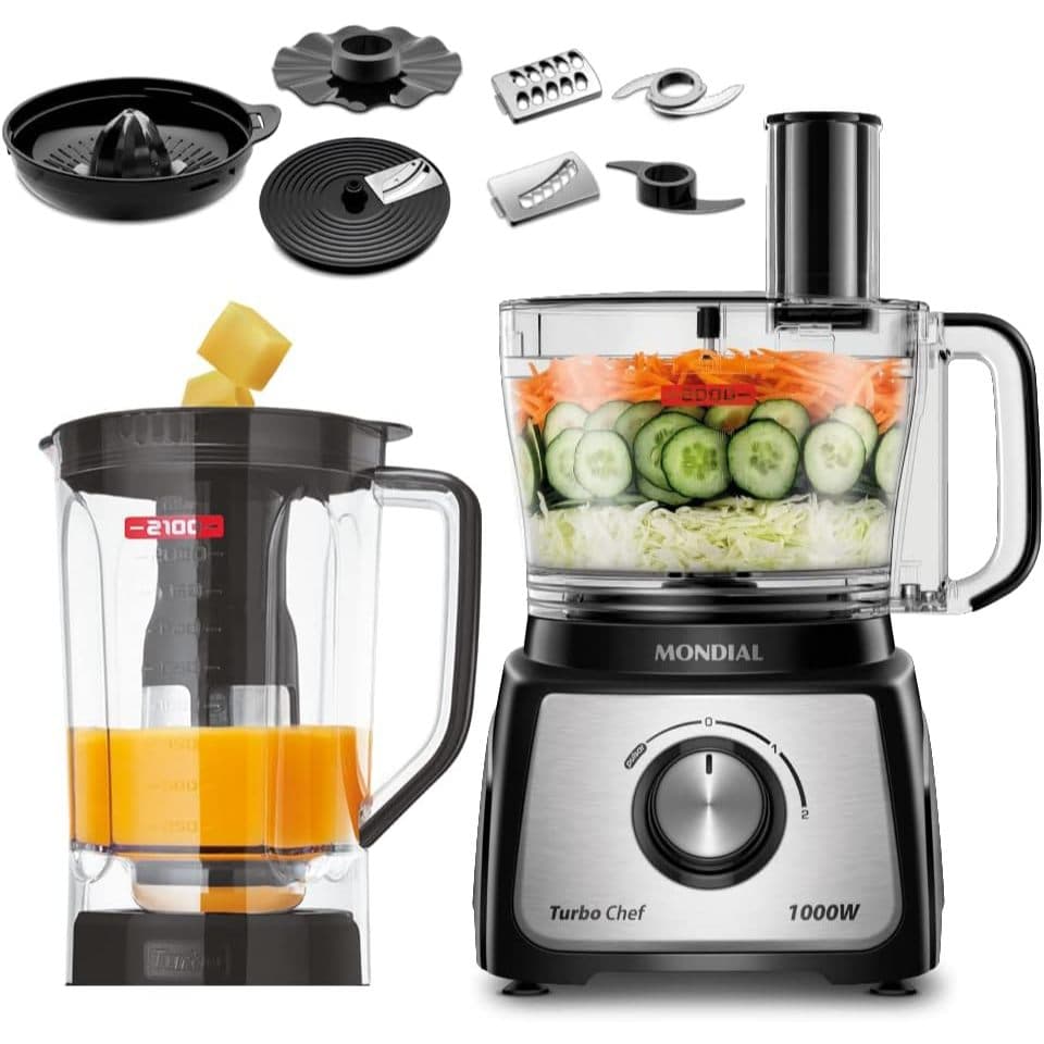 Multiprocessador 9 em 1 Turbo Chef Mondial 220v MPN-01-BF