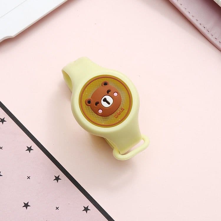 Relógio infantil com pulseira com estampa de desenho animado luminoso repelente de mosquitos portátil repelente