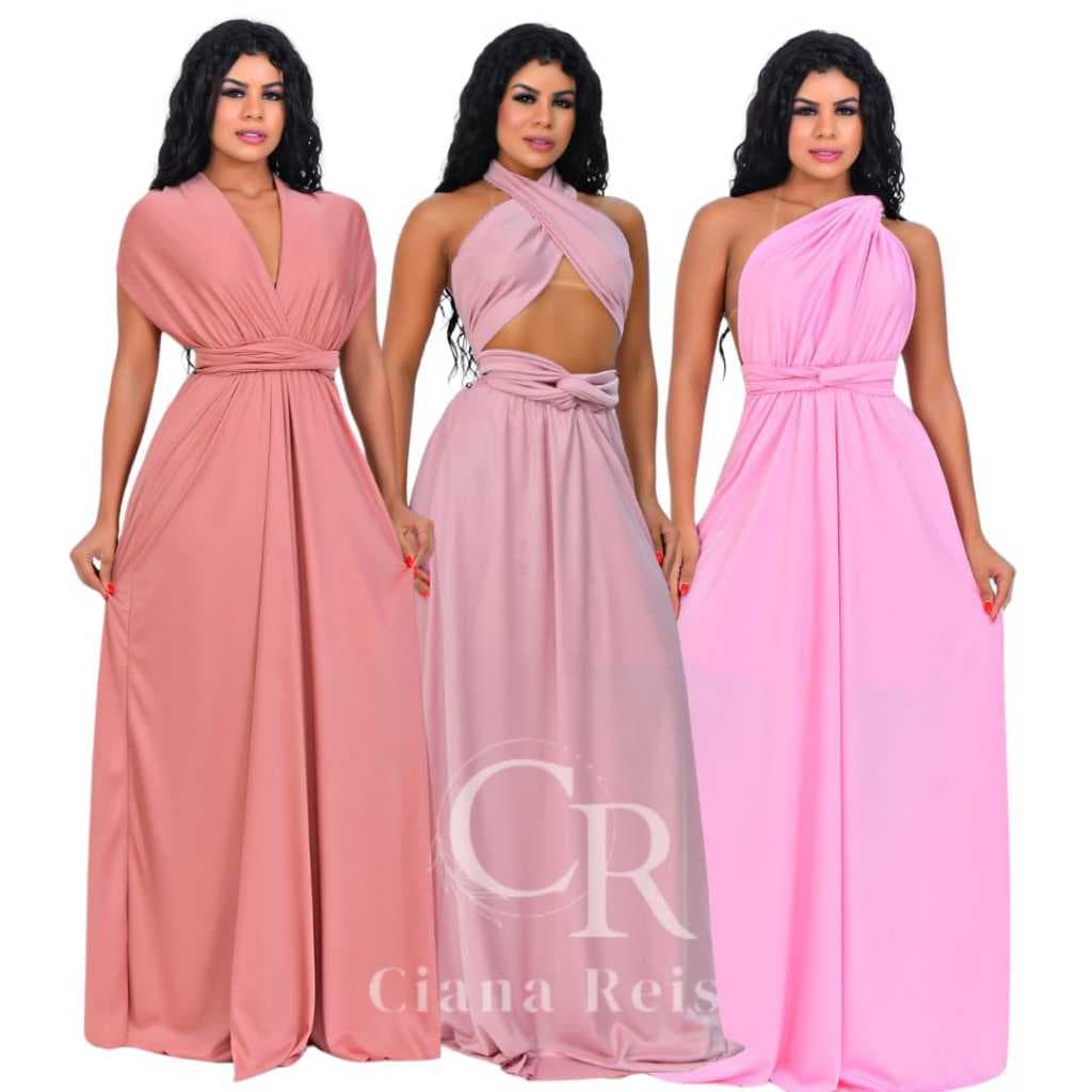 Vestido Elegante Feminino para Festa Casamento Noivado Madrinha Convidada Dama
