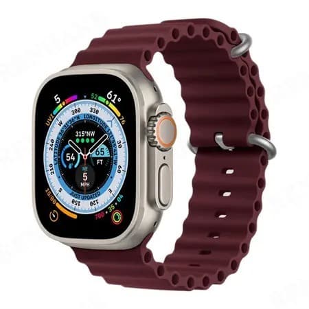 Pulseira Silicone OCEANO VINHO OCEAN 42mm 44mm 45mm 49mm Para Smart Watch Smarwatch
