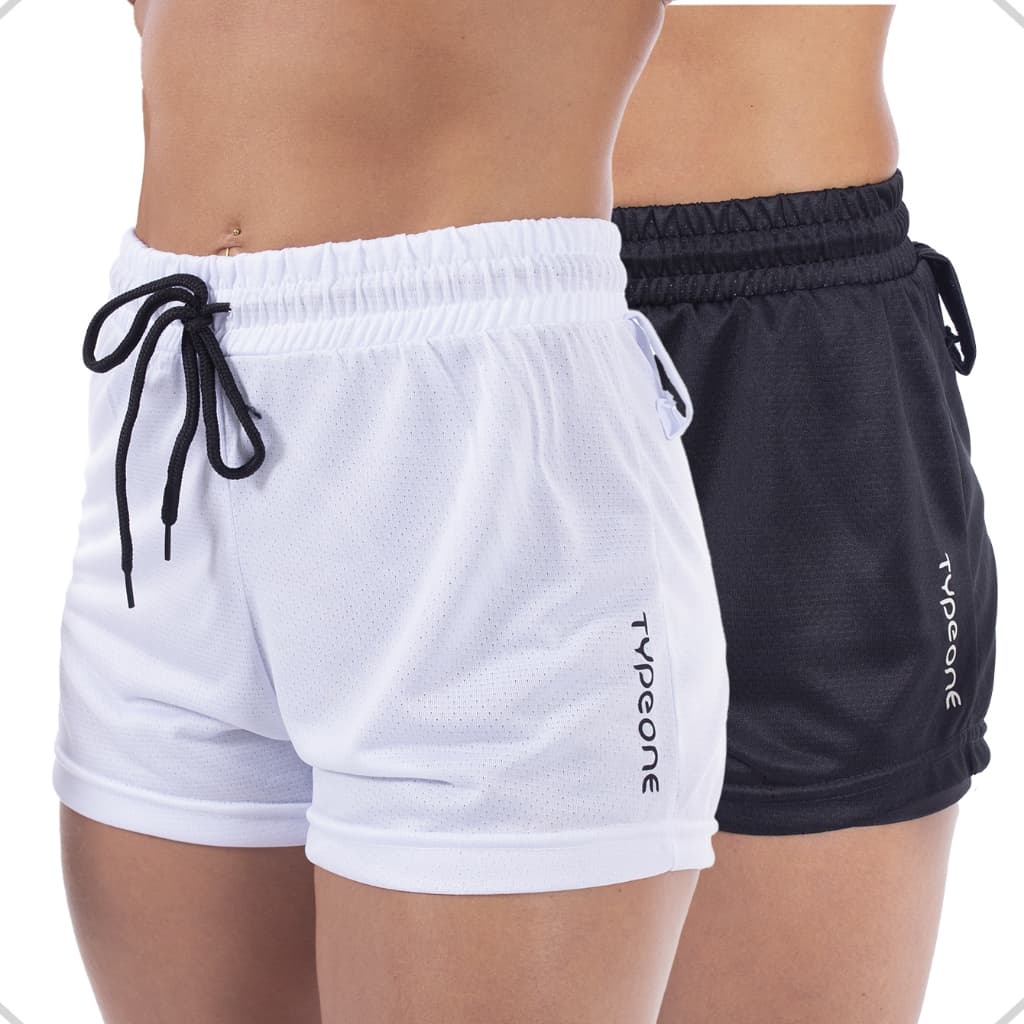 Kit 2 Shorts 2 em 1 Feminino Duplo De Academia Esportivo Com Bolso Oculto para Celular