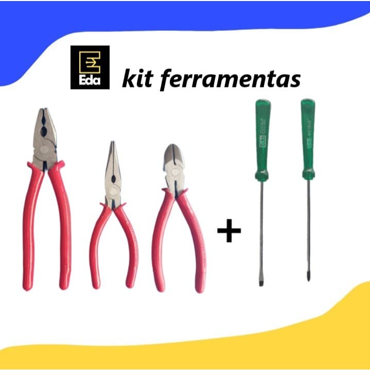 Kit de Alicates mais chave de fenda e Philips EDA – Ferramentas Essenciais para o Seu Dia a Dia!** em estoque.