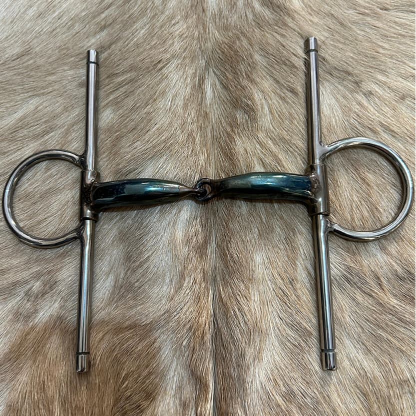 Bridão Agulha Caneta Inox Para Cavalo Com Bocal Grosso de Ferro Colina Envio Imediato