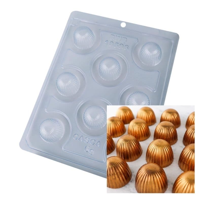 Forma 3partes BWB- Bombom Linhas (10596). forma chocolate para bombom.