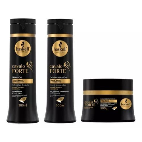 Shampoo + Condicionador + Máscara Cavalo Forte Haskell 300ml