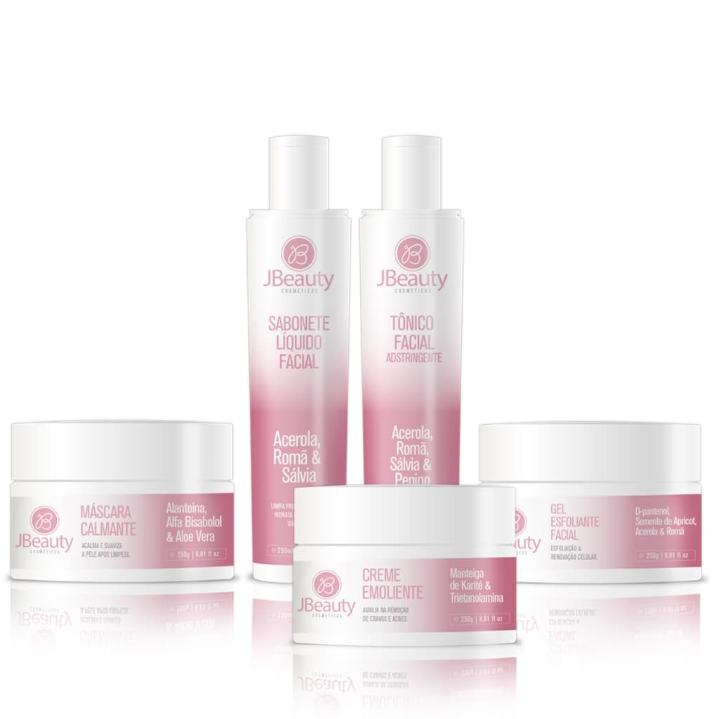 Kit Limpeza De Pele Profissional Jbeauty 5 Itens
