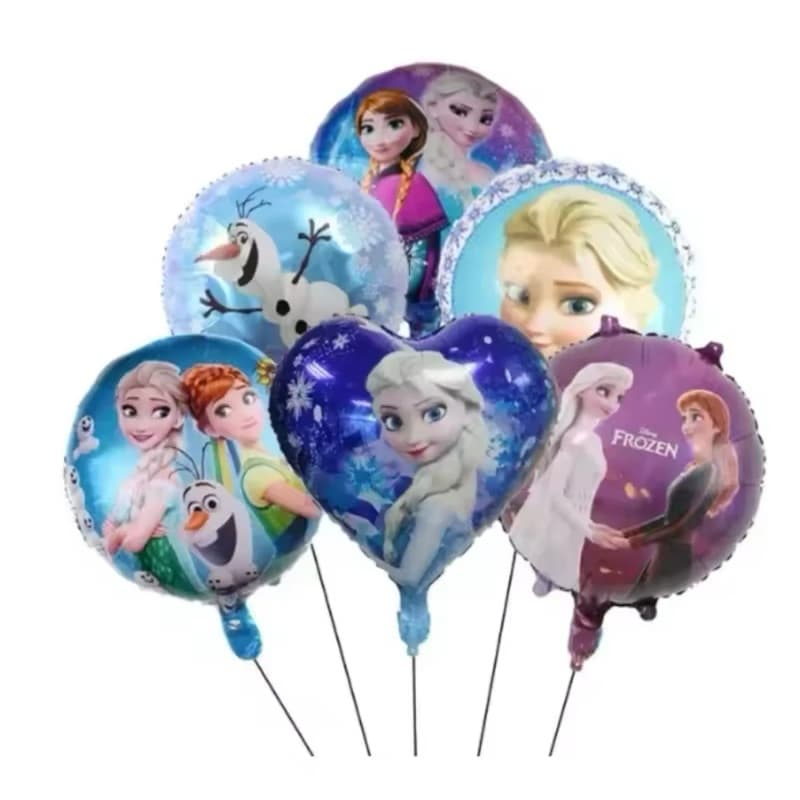 10pcs  Balão metalizado Princesa Elsa Anna Fronzen  para decoração de aniversário e festa