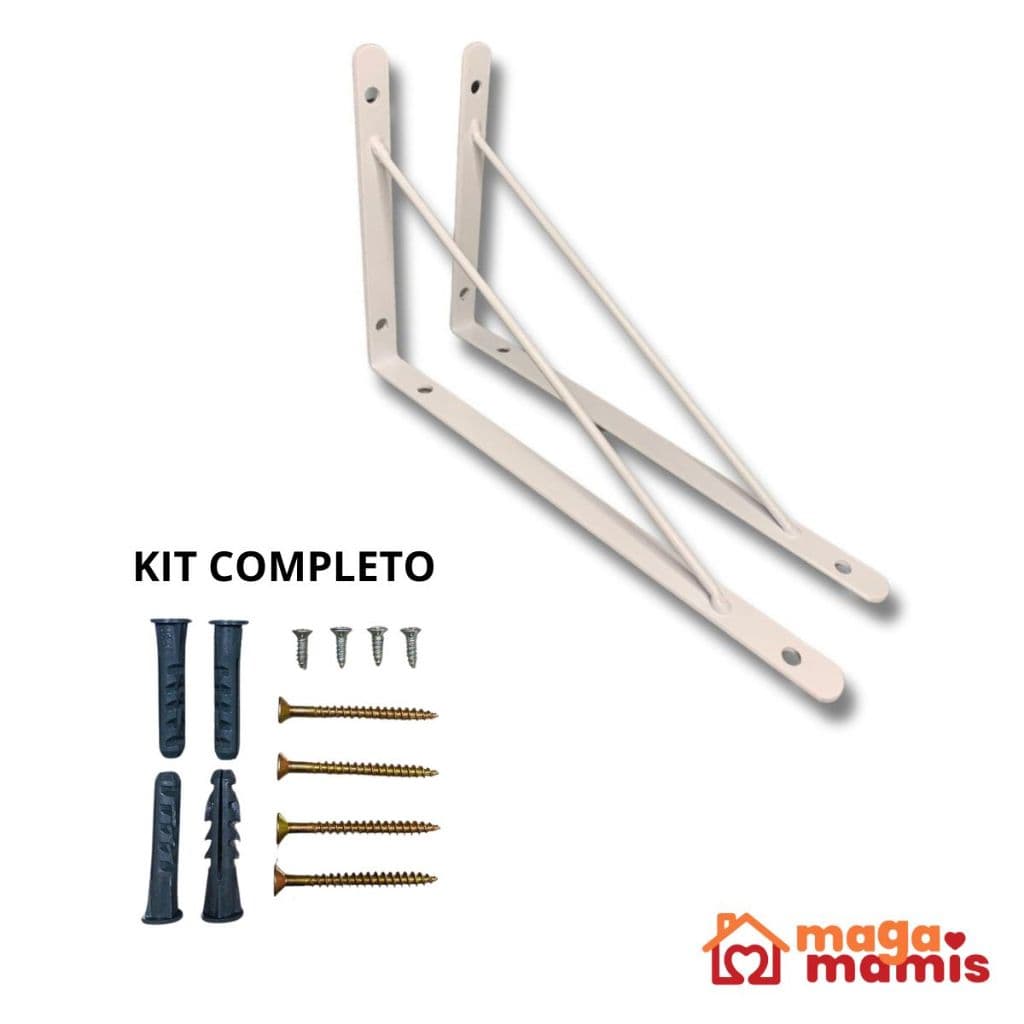 Kit Suporte de Prateleira Mão Francesa Cantoneira para Prateleira