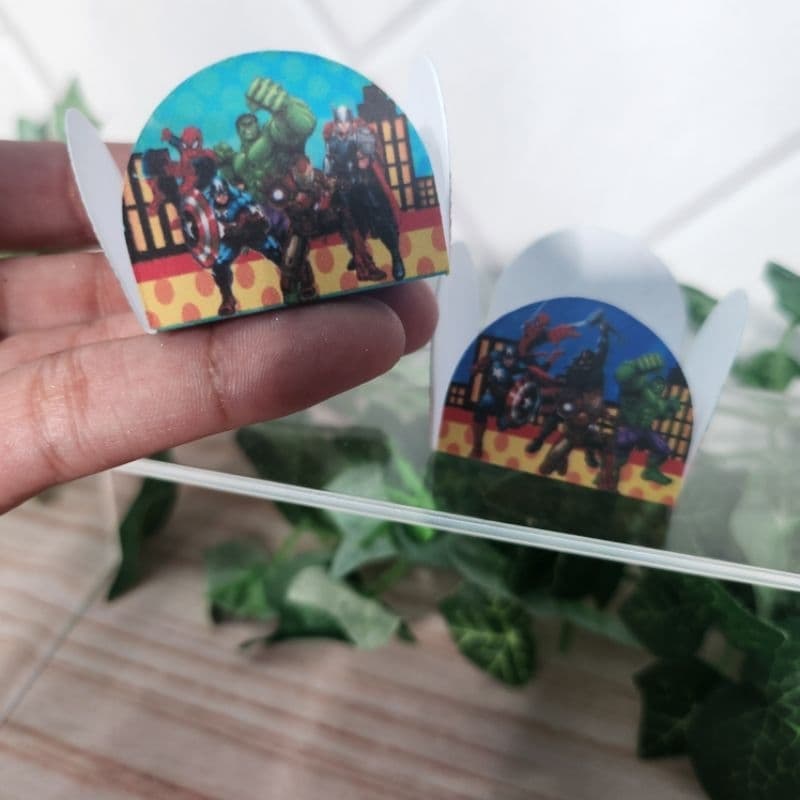Forminha para Docinho Personalizada Os Vingadores Caixeta Docinho Heróis