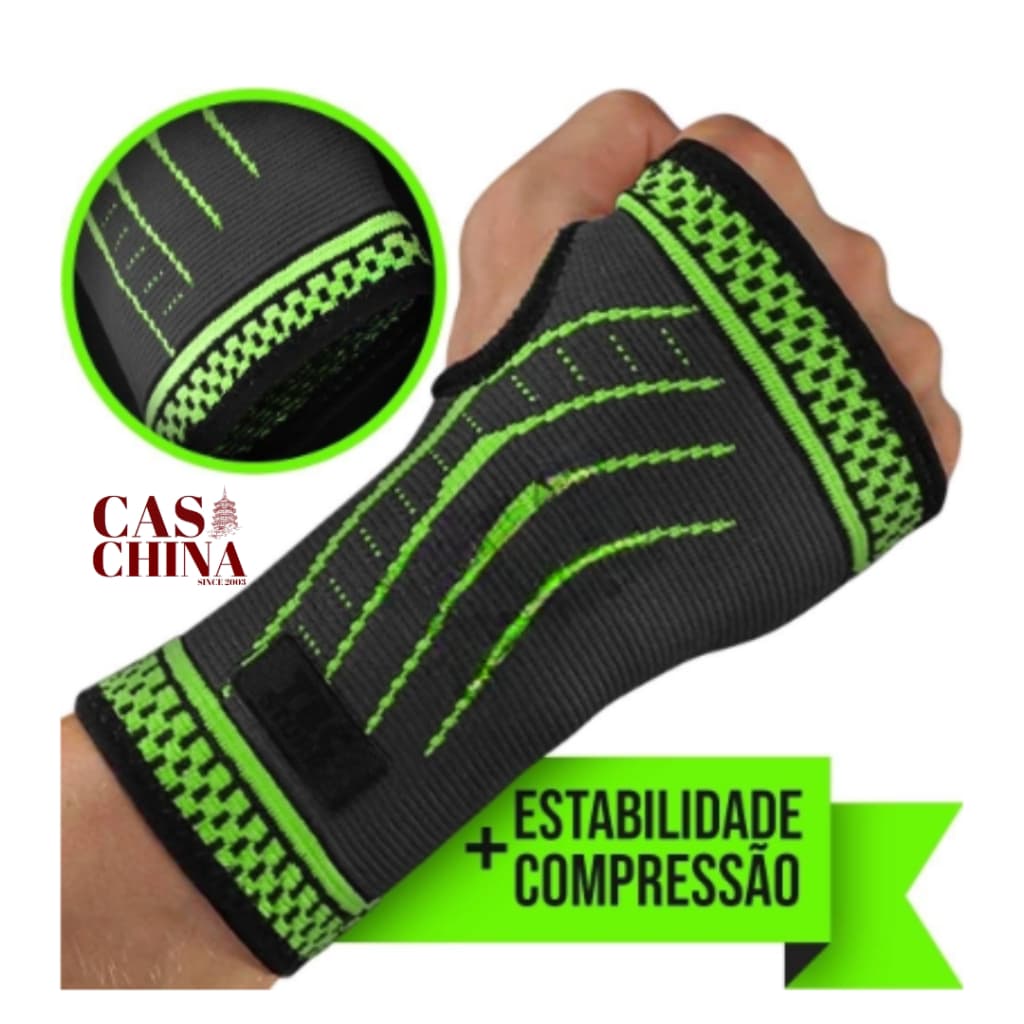 Par de Munhequeira para Tendinite Pulso Aberto Ortopédica Suporte Saúde