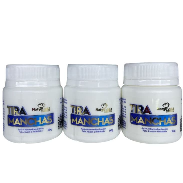 Kit Creme Tira Manchas com 3 Unidades Antienvelhecimento NatyFlora