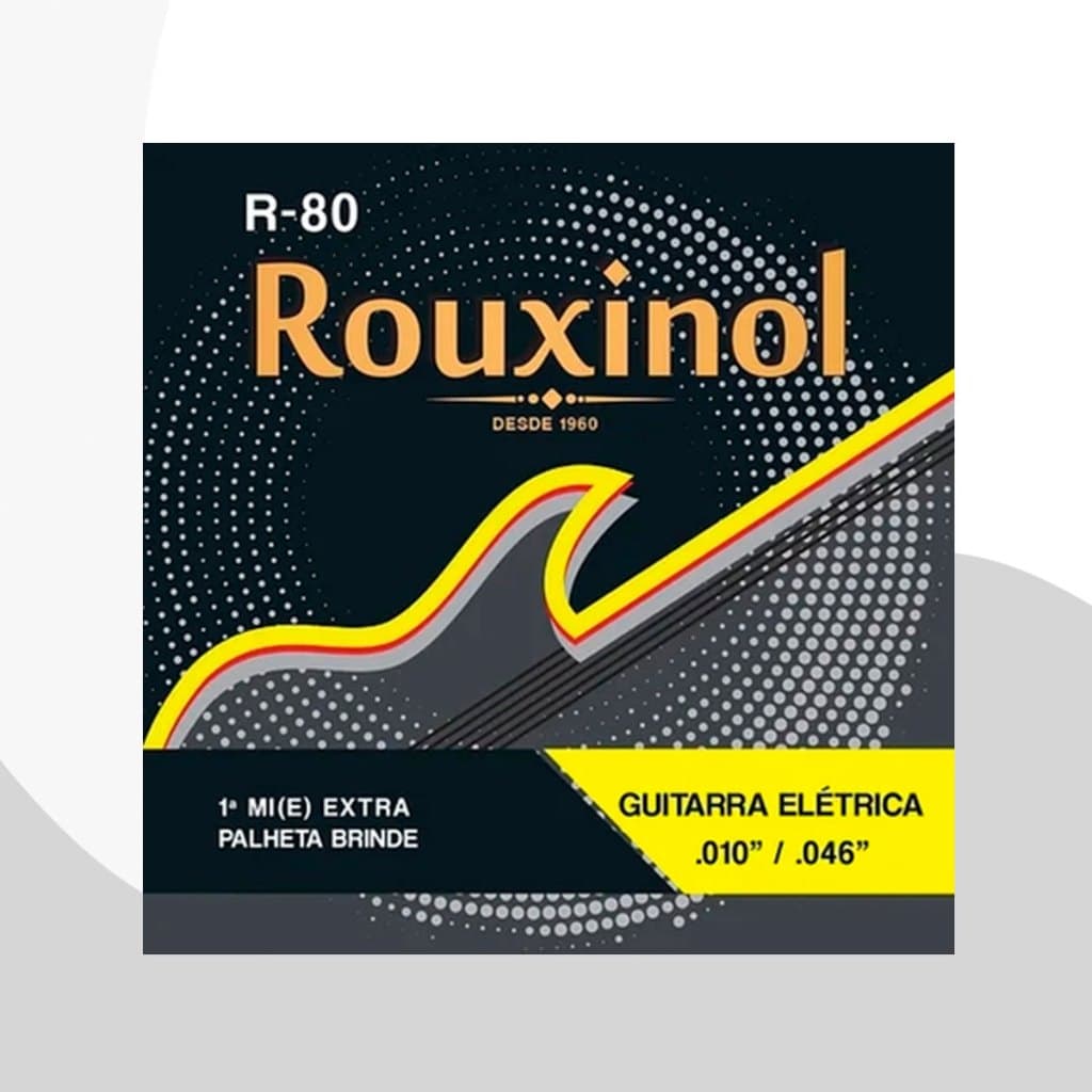 Encordoamento Para Guitarra Aço Rouxinol 010-046 R80