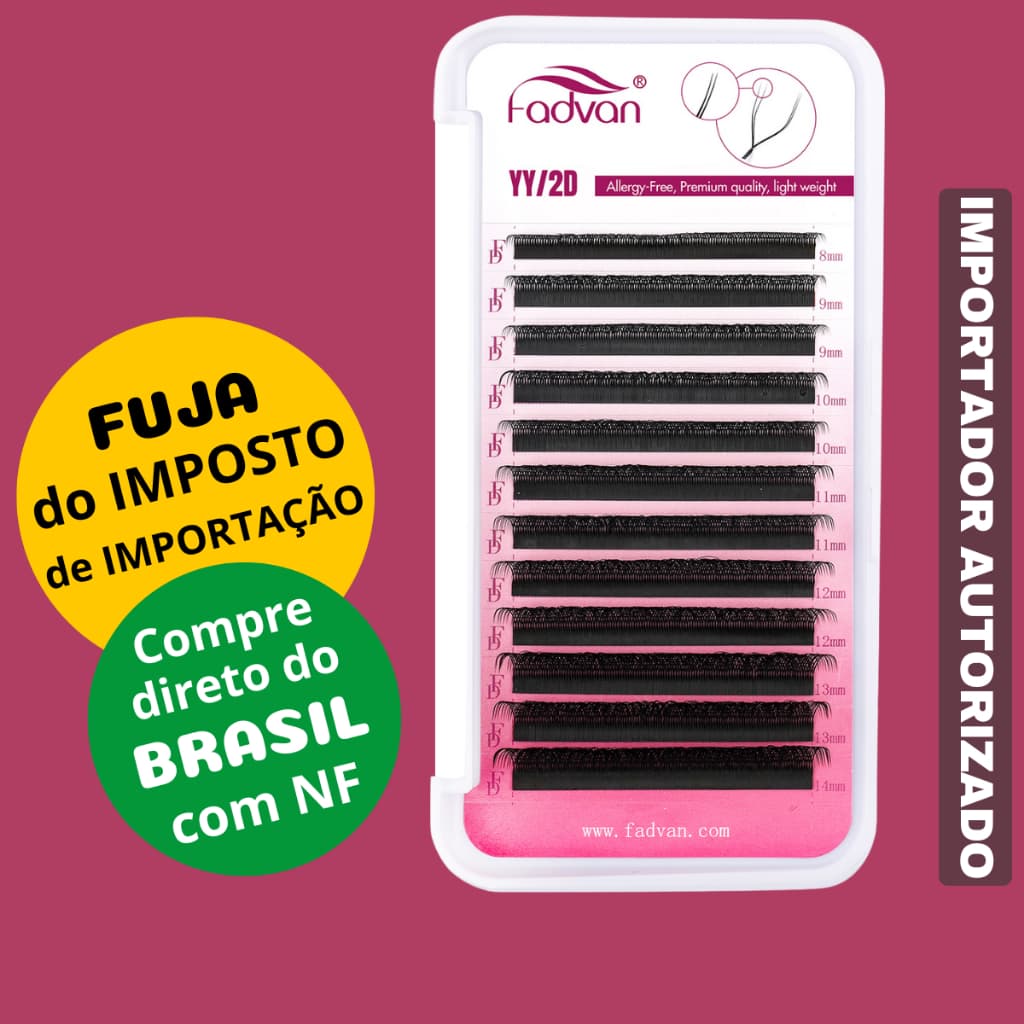 Cílios Y Fadvan Individual ou Mix Marrom Preto C D M Volume Brasileiro Alongamento Extensão De Cílios Escolha Tamanho
