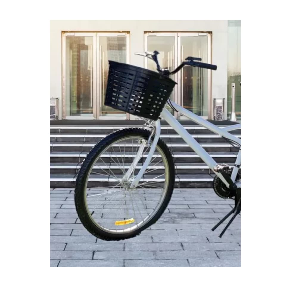 Cesta de Plástico Urbana JKS Grande Cestão Reforçado para Bicicleta 24 ou 26 Indicada para Feira Mercado Pets