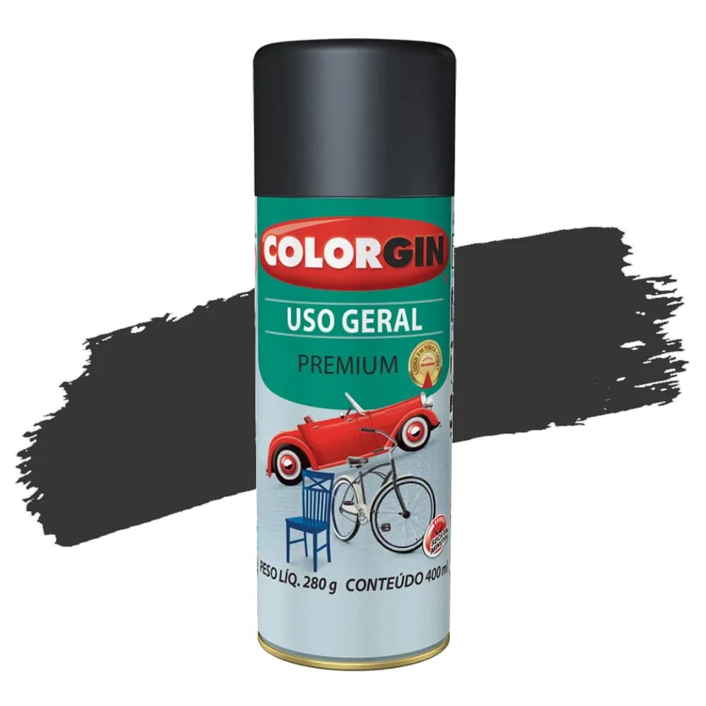 Tinta Spray Colorgin Uso Geral 400 ml Automotivo Retoques Pinturas Secagem Rápida Alta Durabilidade