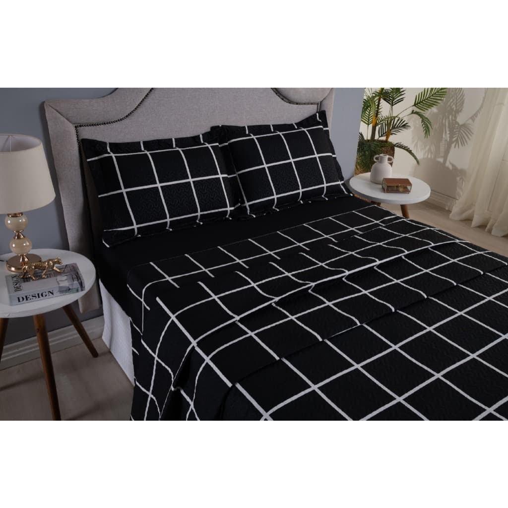 Kit Cobre Leito Queen 3 Peças 200 Fios Dupla Face Matelado Toque Macio