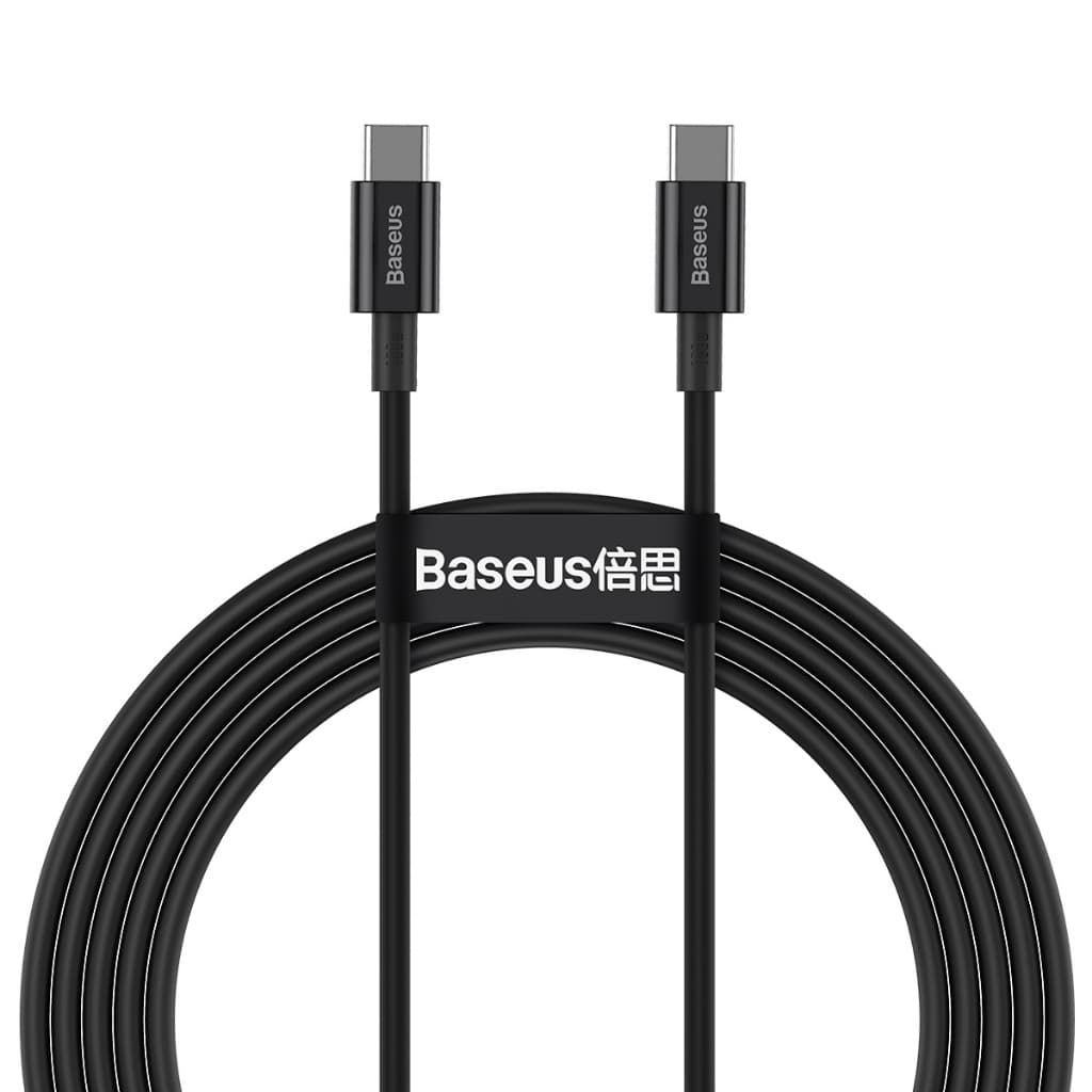 Baseus Cabo Turbo USB-C Superior Series 100W 1m Carregamento rápido Macbook iphone 480Mbps
