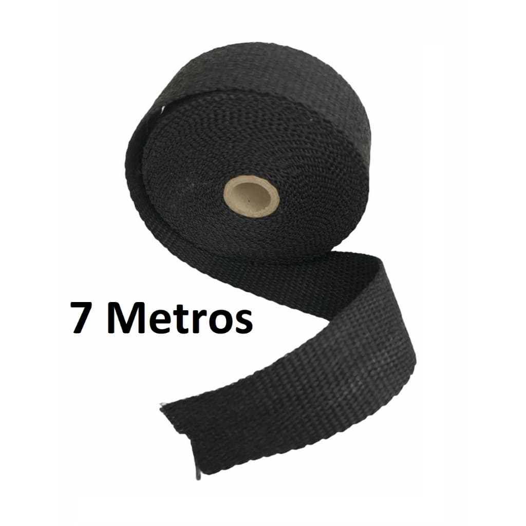 Fita Manta Termica Termotape para Carro Moto Coletor 7 Metros preta