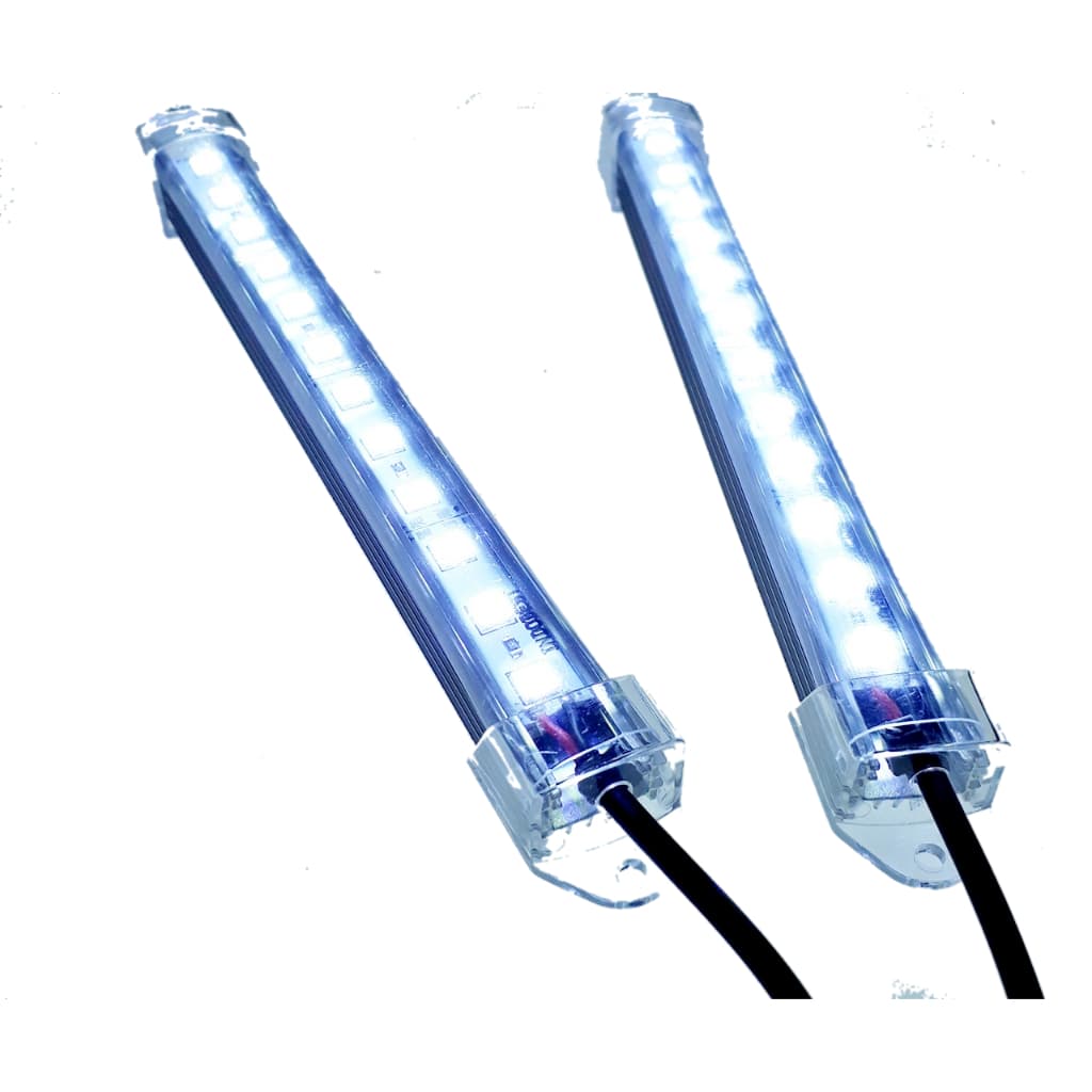 Iluminação P/ Aquário C/2 Barras 30cm C/fonte e Mini Dimmer Aquanano - 2 brancaS 10000k