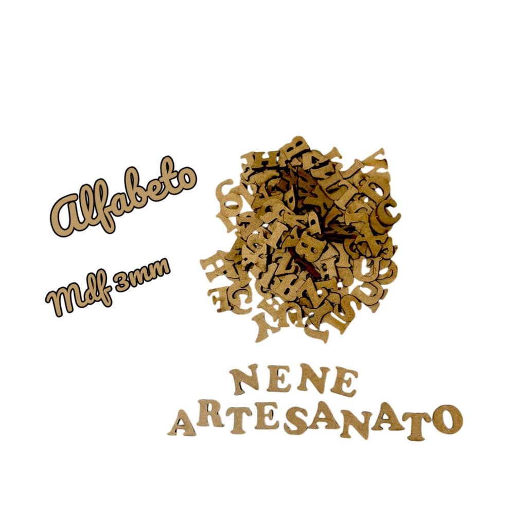 Kit alfabeto - 104 letras do alfabeto no tamanho 1 ou 2 cm mdf 3mm