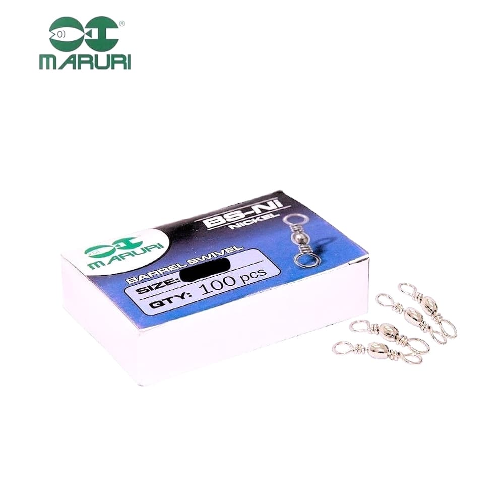 Girador de Pesca Nº12 1,3cm Caixa 100un Maruri Tralha Pescaria Gold ou Prata Resistente Chicote