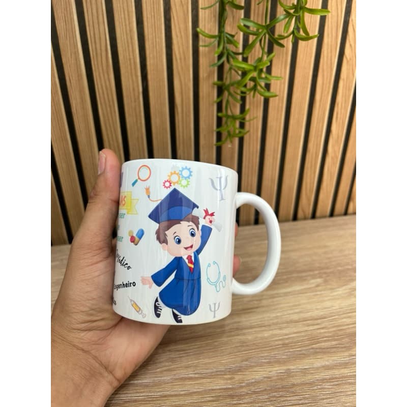 caneca personalizada / xícara formatura intantil do ABC em porcelana um