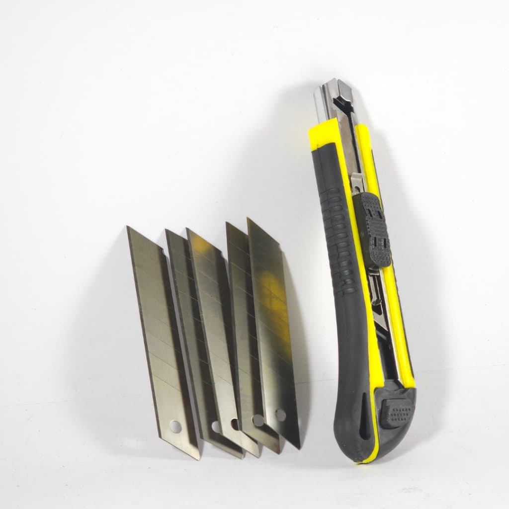 KIT Estilete Profissional Emborrachado c/ Lâminas Recarregador Automático Pegada Ergônomica PROFIELD