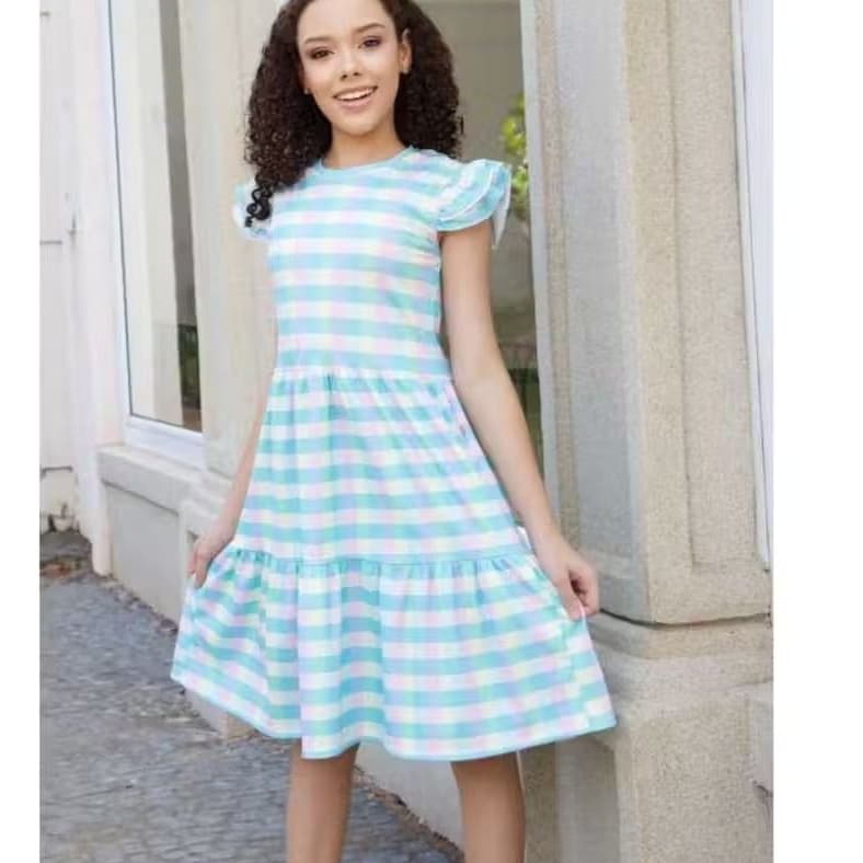 Vestido infantil e juvenil soltinho casual