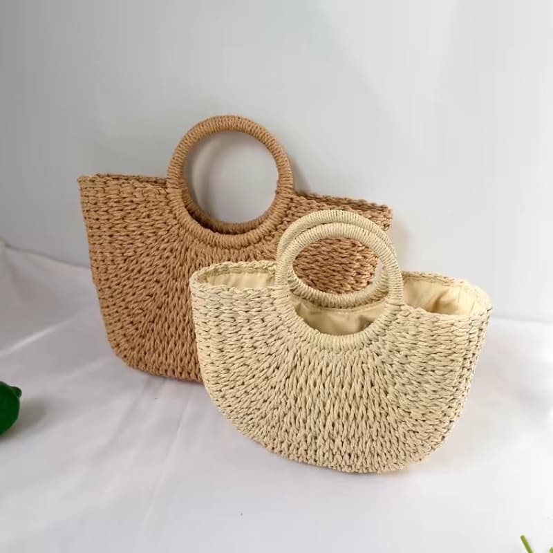 Bolsa Moda Feminina Palha Verão De Mão Transversal 11259-3(Grande)