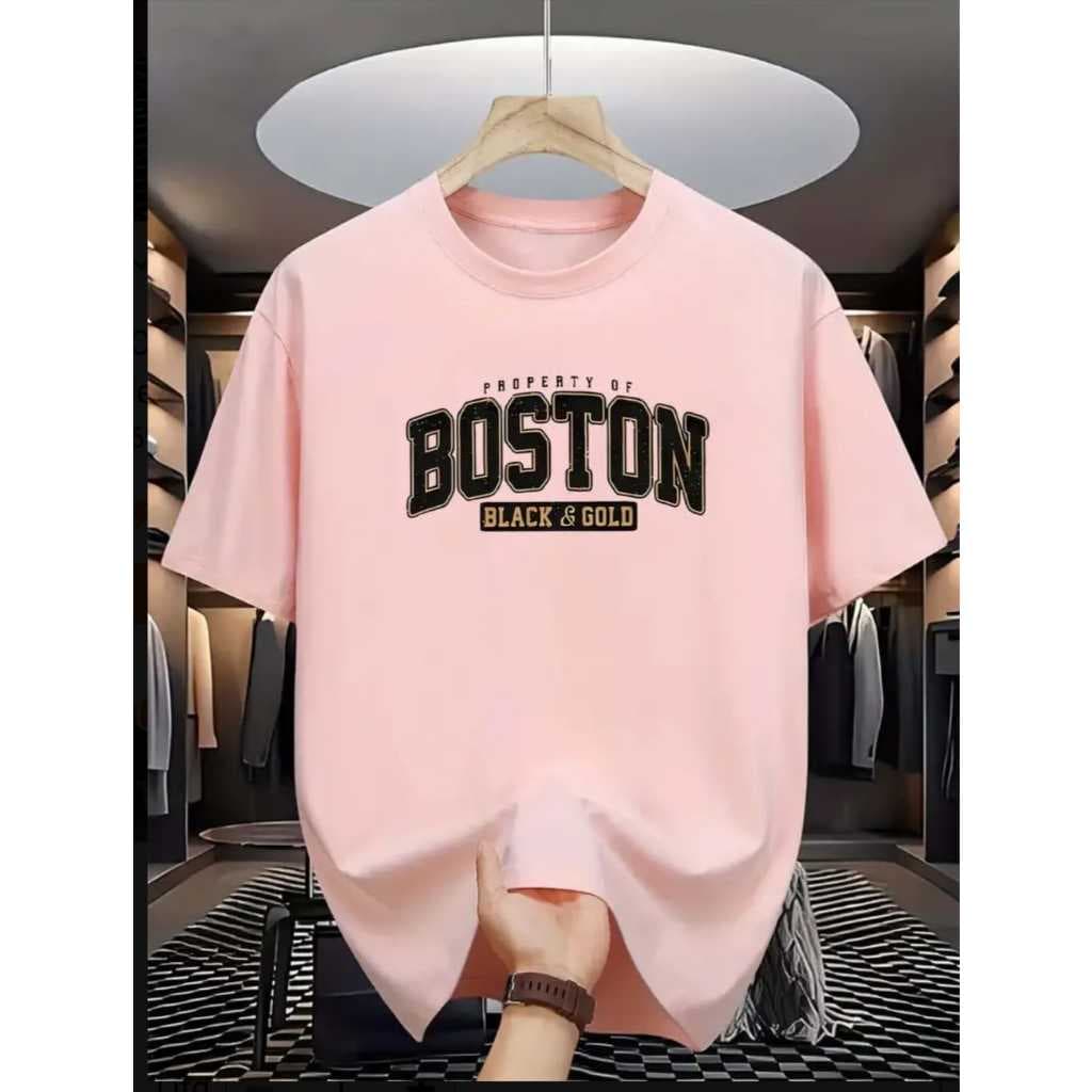 Camiseta Unissex Boston Passeio Casual 100% Algodão