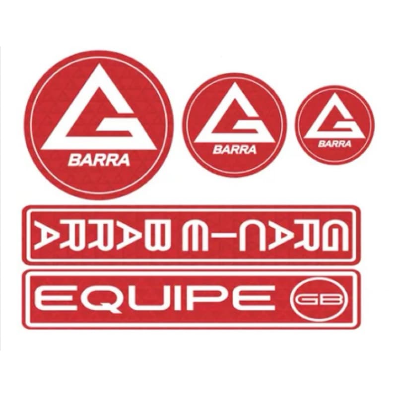 Kit Gracie Barra Bordado C/5 Unidades Para Kimono