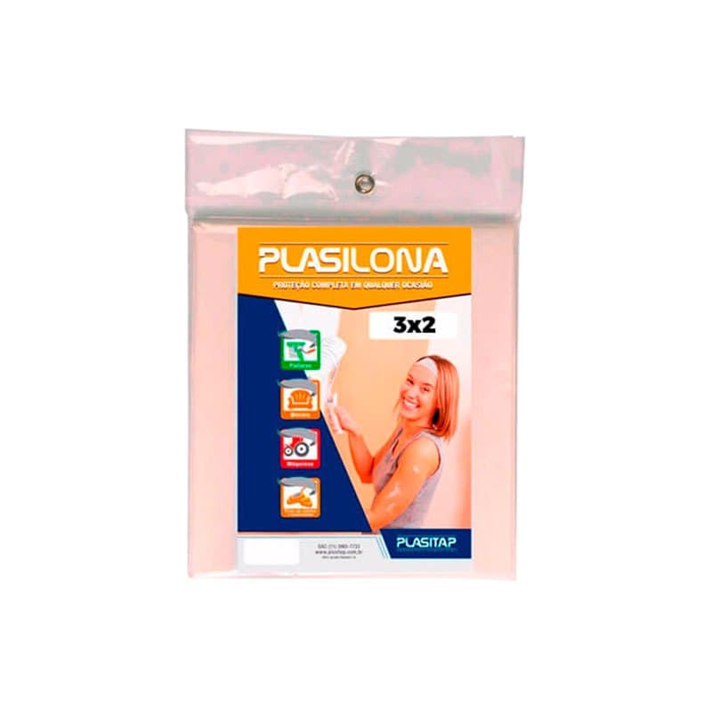 Lona Plastica Transparente Fina Uso Geral Ideal Para Construçao e Pintura Medida 3x2mt