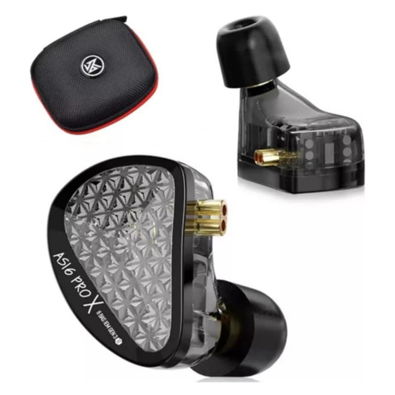 KZ AS16 Pro X Fones De Ouvido Em Metal Auricular 16 Com Armadura Balanceada Personalizada HIFI Monitor