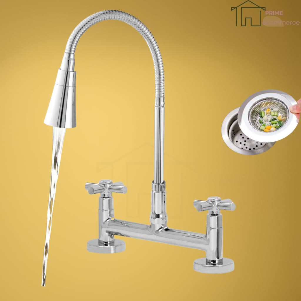 Torneira Misturador Gourmet Flexível Mesa Luxo Cozinha Metal C31