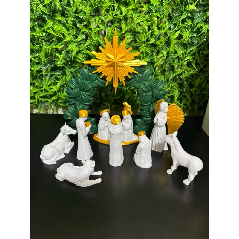 Presépio de Natal completo impressao 3d