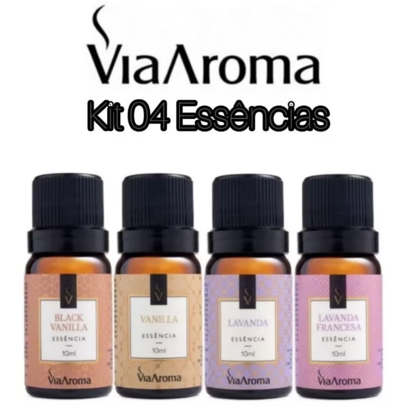Kit 4 Essência 10ml Para Aromatizador  Difusor Umidificador  elétrico de Ambiente Via Aroma