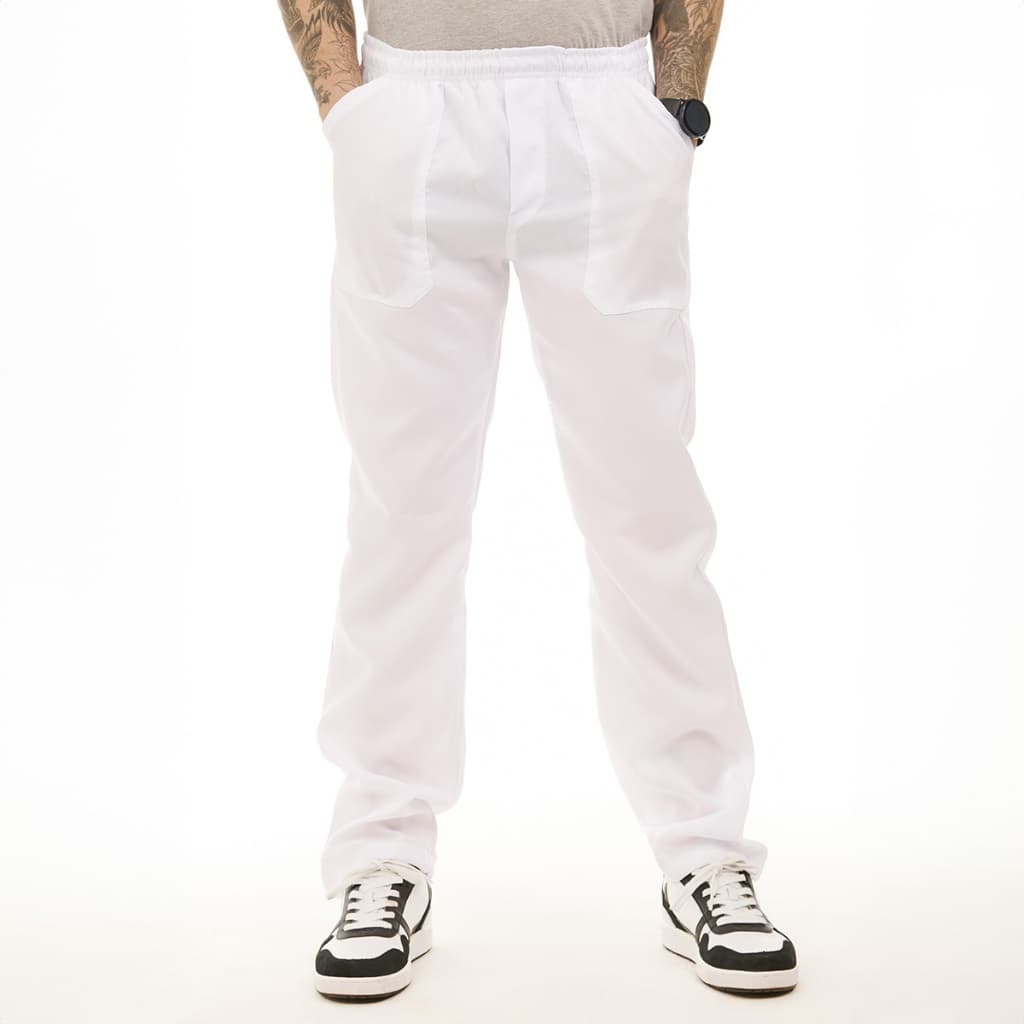 Calça em Oxford Uniforme Padeiro Pizzaiolo Açougue Cozinha Chef Unissex Açougueiro Peixaria Bar