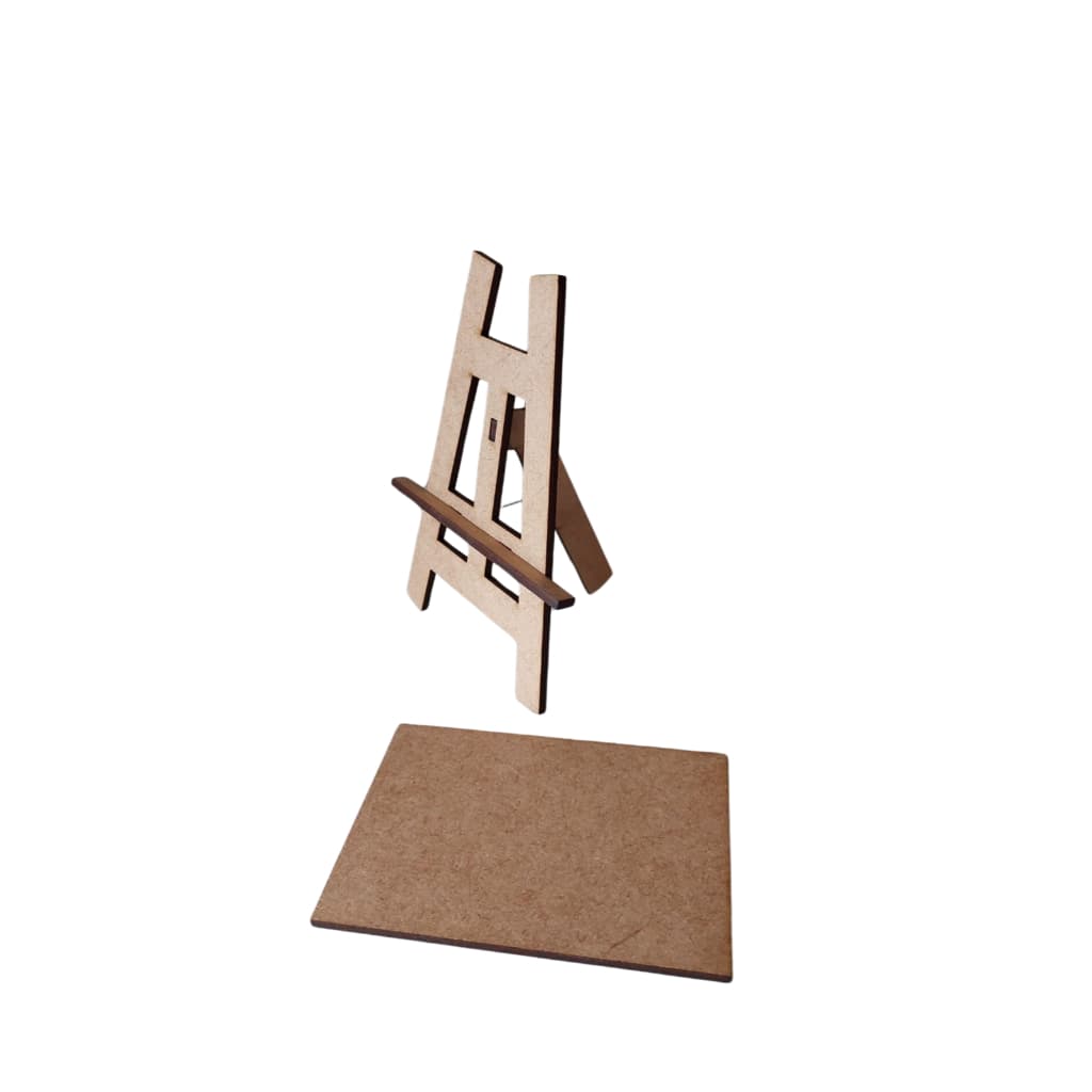 25 Mini Cavalete 13 CM Em Mdf Cru 3mm Decoração Artesanato